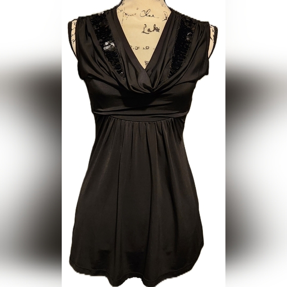 Daytrip Sleeveless Cowl Neck Blouse - Picture 1 of 3